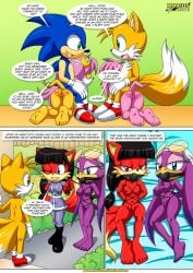 anthro ass ball_gag barefoot bbmbbf blush bondage breasts comic dialogue feet female humanoid_feet julie-su li_moon male mina_mongoose mobius_unleashed nude palcomix pussy sega sonic's_guide_to_spanking_2_(comic) sonic_(series) sonic_the_hedgehog sonic_the_hedgehog_(series) speech_bubble tails tails_the_fox wave_the_swallow