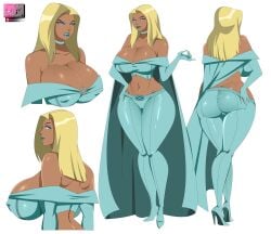 1girls ass big_ass big_breasts blonde_hair blue_eyes breasts emma_frost ghostlessm high_heels lipstick marvel marvel_animated_universe marvel_comics nicktoons thick_thighs thighs white_queen wolverine_and_the_x-men