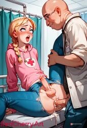 ai_generated anal big_penis blonde_hair femboy hospital male/femboy male/male male_on_femboy male_on_male original pink_hoodie teenager