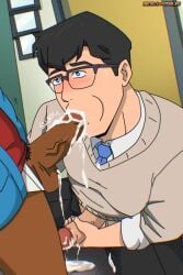 blowjob blowjob_face clark_kent cum cum_on_face cumming dc dc_comics efrain_art gay gay_blowjob gay_sex jimmy_olsen jimmy_olsen_(my_adventures_with_superman) my_adventures_with_superman nsfw superman superman_(series) yaoi