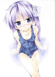 1girls artist_request kagami_hiiragi lucky_star swimsuit tagme