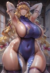 1girls ai_generated huge_ass looking_at_viewer solo tagme touhou yukari_yakumo