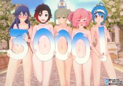 3d breasts censored completely_nude crossover doki_doki_literature_club eastern_and_western_character embarrassed embarrassed_naked_female embarrassed_nude_female enf fefreak726 female female_only fire_emblem fire_emblem_awakening flat_chest lineup lucina_(fire_emblem) maka_albarn medium_breasts milestone_celebration multiple_girls naked natsuki_(doki_doki_literature_club) nintendo nude nude_female original outdoors ruby_rose rwby small_breasts soul_eater