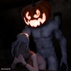1boy 1girls 3d 3d_animation animated ashley_graham ashley_graham_(ella_freya) capcom female halloween halloween_costume jack-o'-lantern male monster nsfwoao18 regenerador resident_evil resident_evil_4 resident_evil_4_remake sound tagme video