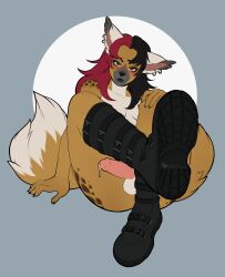 anthro anthro_futa anthro_only army_boots black_boots boots boots_only canid clothing earrings felid feline flat_colors furry furry_futa furry_only futa_only futanari gynomorph hi_res hyena intersex invalid_tag looking_at_viewer lynx mammal naked naked_anthro naked_futa nonbinary_(lore) nude nude_anthro nude_futa olenchik solo solo_anthro solo_furry solo_futa spots
