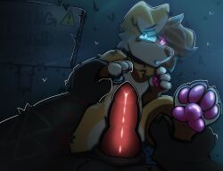 anthro canid canine des(desolatespace) desolatespace duo feet first_person_view floppy_ears foot_focus genitals hi_res hybrid knot knotted_penis kura looking_at_viewer male male/male mammal mythological_canine mythological_creature mythology pawpads penis pov_hands werecanid werecanine werecreature werewolf