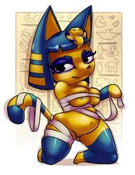 ankha from animal crossing by teckworks