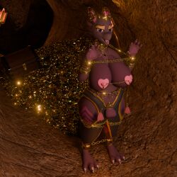 1:1 3d 3d_(artwork) ambiguous_gender anthro anthro_only balls big_breasts bottomwear bracelet breasts cage caught cave chains chastity_cage chastity_device clothing coin cuff_(restraint) decoration diadema digital_media_(artwork) embarrassed fixation fixed futa_only futanari gem genitals handcuffs heart_symbol herm hi_res intersex intersex/intersex intersex_only jewelry johan_wolff(artist) kobold light manacle metal_cuffs necklace nude penis piercing precious restraints rich ring rock scalie skirt solo tits torch treasure trove vitalywf