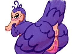 2017 anus ass bent_over big_butt blush clitoris embarrassed freckles google google_chrome google_doodle half-closed_eyes holidays invalid_tag looking_at_viewer mammal pangolin pangolin_love plump_labia presenting puffy_anus purple_scales pussy raised_tail scales simple_background smile tov valentine's_day