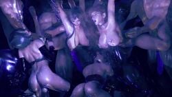 3d ahe_gao animated balls big_breasts both_sexes_in_same_situation butt_crack choker condom_on_penis dark-skinned_male dark_skin eve_(stellar_blade) female femboy hanging_breasts hanging_from_ceiling heart_choker latex_gloves lesbian_kiss multiple_boys muscular_male orgy orgy_landscape raven_(stellar_blade) sissy sissyfication sling_bikini soap spiked_choker stellar_blade suggestive_pose tagme thong trap twerking video washing