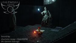 16:9 3d_(artwork) 3d_animation 4_fingers 4_toes amber_eyes animated areola armor ass belly big_breasts big_butt big_ears blush breasts campfire chainmail clothed clothing digital_media_(artwork) dungeon ear_piercing ear_ring fantasy feet female fingering fingers genitals giant_hammer goblin goblin_female green_body hair hammer hi_res holding_object humanoid long_playtime masturbation mina_(palewdasarts) moan mostly_nude multiple_angles nipple_piercing nipples oversized_weapon paladin palewdas_arts palewdasarts_(modeler) piercing red_hair ring_piercing sculpture short_stack shortstack slightly_chubby solo sound stairs standing_masturbation statue tagme thick_thighs toes tools unconvincing_armor video weapon widescreen