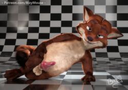 1boy 3d anthro bizymouse canine disney fox furry gideon_grey male male_only mammal penis solo zootopia