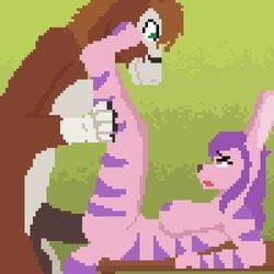 animated anthro batartcave belly_inflation black_fur brown_fur cheshire_fox cum cum_in_pussy cum_inside cumflation excessive_cum female fur green_eyes horse horseballs horsecock impregnation inflation lying male penetration pink_fur pixel_art purple_fur sex stomach_bulge straight the_lusty_stallion vaginal_penetration vyktor_dreygo white_fur