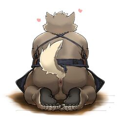 ass canine heart invalid_tag male male_only mammal moritaka solo tokyo_afterschool_summoners