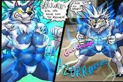 1girls abs alternate_version_available angry anthro aura big_breasts blue_fur breasts canine capcom comic cropped darkstalkers dialogue digitigrade edit female furry gallon genderbent genderswap genderswap_(mtf) glowing_eyes hungothenomster jon_talbain mad magic medium_breasts muscular muscular_female naked nude power-up power_up pussy redraw rule_63 solo sound_effect sound_effects text thick_thighs third-party_edit toned transformation vagina vampire_savior voluptuous werewolf white_fur wolf yellow_eyes