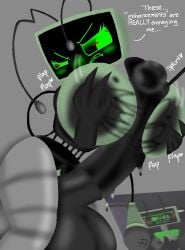 >:( 1dickgirl 1futa 2026 annoyed annoyed_expression antennae antennae_(anatomy) anthro balls big_balls big_breasts big_penis blush clawed_fingers claws completely_nude completely_nude_futanari corrupted corruption cum cumming dandy's_world digital_drawing_(artwork) digital_media_(artwork) disgusted disgusted_look english english_text equine_genitalia equine_penis futa_only futanari gameplay gameplay_screenshot grabbing grabbing_breasts grabbing_own_breast green_eyes horse_penis horsecock horsecock_futa microphone motion_lines nude nude_anthro penis pinap_juice plap roblox screen_face self_upload simple_background tail text thighs titjob tv tv_head tv_screen twisted_vee_(dandy's_world) unusual_cum vee_(dandy's_world)