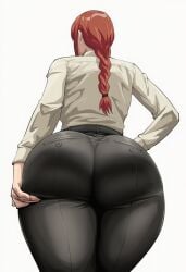 2d ai_generated ass ass_focus big_ass chainsaw_man curvy fat_ass makima_(chainsaw_man) thick_thighs voluptuous voriksan