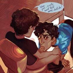 2boys ashamed bathroom bathroom_floor bathroom_sex bathroom_stall bigger_penetrated black_slacks blue_shirt commentary_request desperate desperate_bottom desperate_face desperation dick dick_sucking digital_drawing_(artwork) digital_media_(artwork) english english_text exchange fellatio gay gay_blowjob gay_domination gay_for_pay gay_sex hands_and_knees humiliation male male/male male_focus male_only male_penetrated male_penetrating male_penetrating_male money mr_shrink older_male older_male_and_younger_male older_sub older_sub_younger_dom on_hands_and_knees oral original original_character original_characters penis penis_in_mouth penis_out penis_sucking public public_restroom round_glasses shadow shadows shame shamed shameful shielding_eyes sitting sitting_on_toilet slutty_male smaller_male smaller_penetrating straight_to_gay submissive submissive_male tinted_eyewear tinted_glasses toilet toilet_sex toilet_stall unnamed_character unnamed_characters younger_dom younger_dom_older_sub younger_male younger_penetrating_older