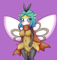 1girls 2017 alternate_color anthro arthropod ass basketgardevoir bee big_breasts blush breasts eyelashes female female_only furry green_hair half-closed_eyes honey insect long_hair nintendo nipples original_character pokemon pokemon_sm ribombee scarf smile solo video_games wet wings