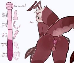 anal_plug ass ass_focus big_tail buttplug cuntboy dandy's_world dandys_world kislix masturbation plug_(sex_toy) pussy shrimpo_(dandy's_world) shy tagme