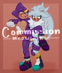 2025 2boys absurd_res anal anal_sex anthro anthro_on_anthro anthro_penetrated anthro_penetrating anthro_penetrating_anthro arm_around_shoulders balls blush boots chameleon clothing digital_drawing_(artwork) digital_media_(artwork) duo espio_the_chameleon eulipotyphlan fluffy fluffy_chest footwear fur furry furry_male furry_only gay gay_sex genitals gloves handwear hedgehog hi_res horn humanoid_genitalia humanoid_penis hybrid_genitalia hybrid_penis interspecies licking licking_lips licking_own_lips lizard male male/male male_penetrated male_penetrating male_penetrating_male mammal meowwabae open_mouth penetration penile penile_penetration penile_spines penis penis_in_anus raised_leg reptile sandals scalie sega sex shoes silver_the_hedgehog sonic_(series) sonic_the_hedgehog_(series) standing standing_sex tail tail_around_leg tongue tongue_out watermark yaoi