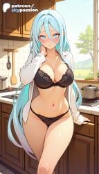 1girls 2026 ai_assisted ai_generated anime artist_name black_bra bra breasts bust explicit hi_res high_quality high_resolution highres indoors long_hair navel panties patreon patreon_username skypassion solo stable_diffusion sylpha_langlis tensei_shitara_dai_nana_ouji_dattanode,_kimamani_majutsu_o_kiwamemasu underwear watermark