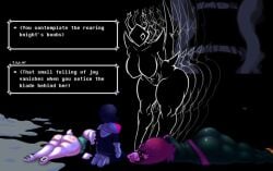 ass breasts deltarune kris_(deltarune) nipples ralsei roaring_knight susie_(deltarune) sword vagina