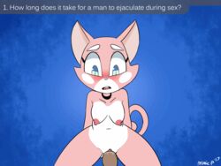 2017 animated anthro areola big_thighs blue_eyes blush breasts feline feline female fur mammal mimicp penetration penis pink_fur pussy sex shima_luan super_planet_dolan white_fur