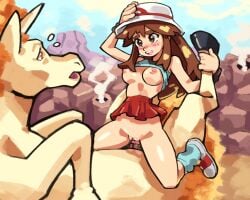 cowgirl_position horse horsecock leaf_(pokemon) lu_blu pokephilia rapidash