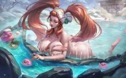 1girls ai ai_assisted ai_edit ass big_ass big_breasts breasts bukkake cum cum_on_body cum_on_breasts curvy dizelxl edit edited edited_official_artwork fat_ass female female_focus female_only grok huge_breasts large_breasts league_of_legends nipples riot_games sona_buvelle thick voluptuous voluptuous_female