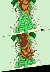 andromorph anthro disposal duo eating_feces excessive_feces feces feces_in_mouth female filthivore hi_res hyper hyper_feces intersex mouth_shot open_mouth scat tera_the_titanoboa