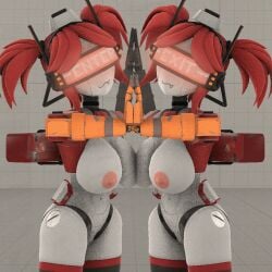 2girls 3d 3d_(artwork) 3d_render boobs_pressed female_focus female_only gloves handles handles_on_hips hands_touching robot robot_girl sfm source_filmmaker source_filmmaker_(artwork) team_fortress_2 teleporter_twins_(team_fortress_2) tf2 tree_of_goons twins valve_(company)