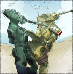 anal anal_fluids anal_sex anthro ass australian blush bodily_fluids cannon daleks2377 duo gaijin_entertainment hi_res humanoid living_machine living_tank living_vehicle lube machine male male/male penetration ranged_weapon swedish swedish_flag tank_(vehicle) vehicle vehicle_humanoid war_thunder weapon