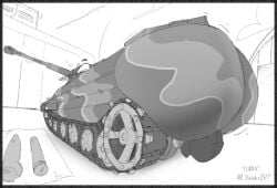 ass backsack balls big_butt blush butt_jiggle daleks2377 dildo flaccid foreskin genitals jiggling living_machine living_vehicle machine male non-human non-human_body non-human_head non-human_only penis rear_view sex_toy solo tank_(vehicle) vehicle