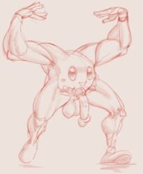 1boy balls ballsack blush calves cock honhearthy kirby male_pubic_hair muscle muscles muscular penis pubic_hair solo testicles