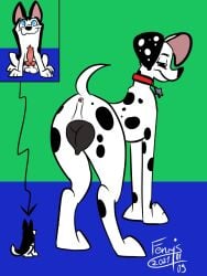 101_dalmatian_street 101_dalmatians animal_genitalia animal_vulva anus black_ears black_nose black_spots bunzboi canid canine canine_genitalia canine_vulva canis dalmatian disney domestic_dog dylan_(101_dalmatians) female fenris64 feral floppy_ears fur genitals green_background growth hansel_(101_dalmatians) heterochromatic_ears hi_res husky macro macro_female macro_feral male mammal mtf_crossgender nordic_sled_dog pink_inner_ear rule_63 simple_background size_difference smaller_male spitz spots white_body white_fur white_spots