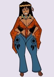 1girls 2026 alternate_version alternate_version_available artist_name ass atomickingboo belt bethany_hummingbird big_ass big_breasts black-haired_female black_hair black_hair_female breasts clothed clothed_female clothing crop_top english english_text female female_focus female_only fully_clothed fully_clothed_female jeans native_american native_american_clothing native_american_female native_american_headdress oc original original_character solo solo_female solo_focus tan-skinned_female tan_body tan_skin text thick_thighs thighs tribal tribal_markings tribal_tattoo tribal_tattoos