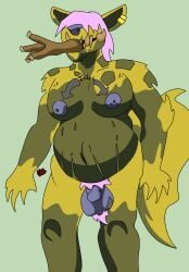 anthro disposal duo entelodont filthivore gynomorph hallion_the_hyaenodon hi_res hyaenodon hyaenodontid intersex mammal prehistoric_species solo stretch_marks vore