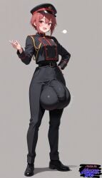 1futa ai_generated big_penis bulge_through_clothing flaccid flaccid_penis futanari huge_balls hyper_balls penis_bulge