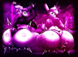 2026 ass ass_focus background clapping_cheeks color detailed_background grin hoodie huge_ass impact_lines kuromi looking_at_viewer middle_finger my_melody napstasoul panties sanrio shaking_ass shortstack smirk smoking smug tagme teeth twerking twerkoff