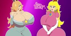 1boy 2026 2d 2d_(artwork) 2girls 2girls1boy animated anus anus_peek asstronsfw big_breasts big_dick big_penis blowjob breasts dumptruck_ass fat_ass fellatio giving_head high_resolution huge_ass lipstick looking_at_viewer looking_back_at_viewer mario_(series) penis pink_lipstick pov princess_peach princess_rosalina sucking_dick sucking_penis super_mario_bros. super_mario_galaxy tagme twerking twerking_at_viewer video
