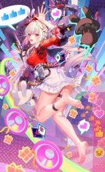 1girls ass_visible_under_skirt atdan bare_legs barefoot bracelets feet feet_fetish fetish foot_fetish hi_res honkai:_star_rail honkai_(series) hoyoverse legs magenta_eyes mihoyo perfect_feet petite petite_body petite_female petite_girl pink_feet pink_soles red_dress red_nail_polish red_nails red_toenail_polish red_toenails sexy_feet showing showing_feet showing_off showing_off_feet showing_soles sparxie_(honkai:_star_rail) teen teen_girl teenage_female teenage_girl teenager thick_thighs thighs toes white_hair