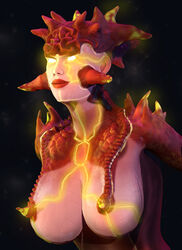 3d big_breasts breasts darkness demon fantasy female game_(disambiguation) humanoid magic monstrous_humanoid photoshop solo zbrush