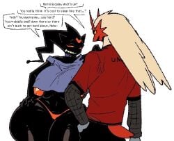 banette big_breasts blaziken melandoodle pokemon pokemon_(species) smug_smile thick_thighs wide_hips