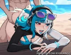 1female 1girls 2d 2d_(artwork) ai_generated alternate_breast_size bikini blue-haired_female blue_eyes breasts female fucking glasses heterochromia high_resolution highres large_breasts light-skinned_female light_skin luna_snow luna_snow_(cool_summer) luna_snow_(marvel_rivals) marvel marvel_comics marvel_rivals multicolored_hair patreon_username red_eyes ryogangg sex sunglasses white_hair_female