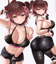 1girls armanditto ass bitch exhibitionism exhibitionist hololive hololive_gen_0 hololive_japan huge_ass huge_breasts large_breasts prostitute prostitution roboco-san slut slutty_female whore