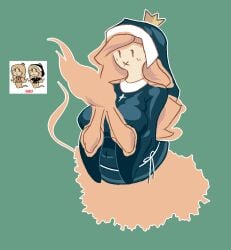 1girls crown drawfruit ghost ghost_princess ghost_princess_(towergirls) honhearthy reference reference_image solo towergirls