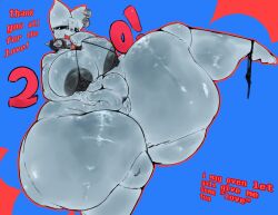 1girls 2026 ass belly black_nipples breasts breasts_bigger_than_head choker chubby chubby_female covered_nipples duspenter2 ear_piercing english english_text eyelashes femtanyl grabbing_belly hi_res huge_ass huge_breasts huge_thighs long_lashes looking_at_viewer massive_ass massive_breasts massive_thighs micro_bikini milestone_celebration milestone_post nipples nipples_visible_through_clothing no_panties open_mouth panties_around_leg piercing piercings presenting pubic_hair pussy simple_background solo spiked_collar talking_to_viewer thighs token_(femtanyl) voluptuous voluptuous_female white_body