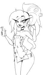 demon drink eyelashes hazbin_hotel katanis long_hair navel_visible_through_clothes tagme velvette vivienne_medrano