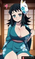 1girls ai_generated big_breasts breasts demon_slayer female heart japanese_clothes kimetsu_no_yaiba kimono makomo patreon patreon_artist patreon_link patreon_username seductive sexy sexy_body sexy_female sexy_pose smile